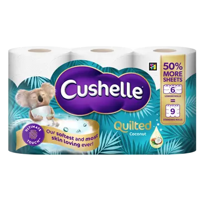 Innovation slider image for Cushelle Quilted Toilet Paper: Now with Ultimate TouchTM 1