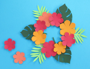 wall art ideas decorative tropical wreath 06