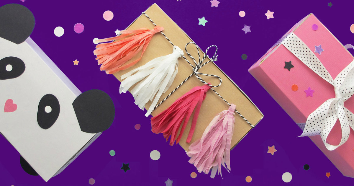 DIY birthday presents How to make a birthday box Cushelle