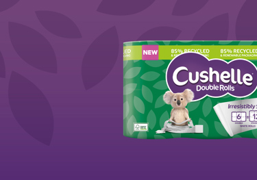 NEW Cushelle Double Rolls in 85% Recycled and Renewable Packaging