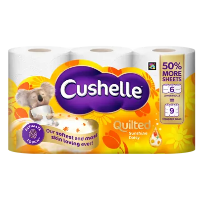Innovation slider image for Cushelle Quilted Toilet Paper: Now with Ultimate TouchTM 3