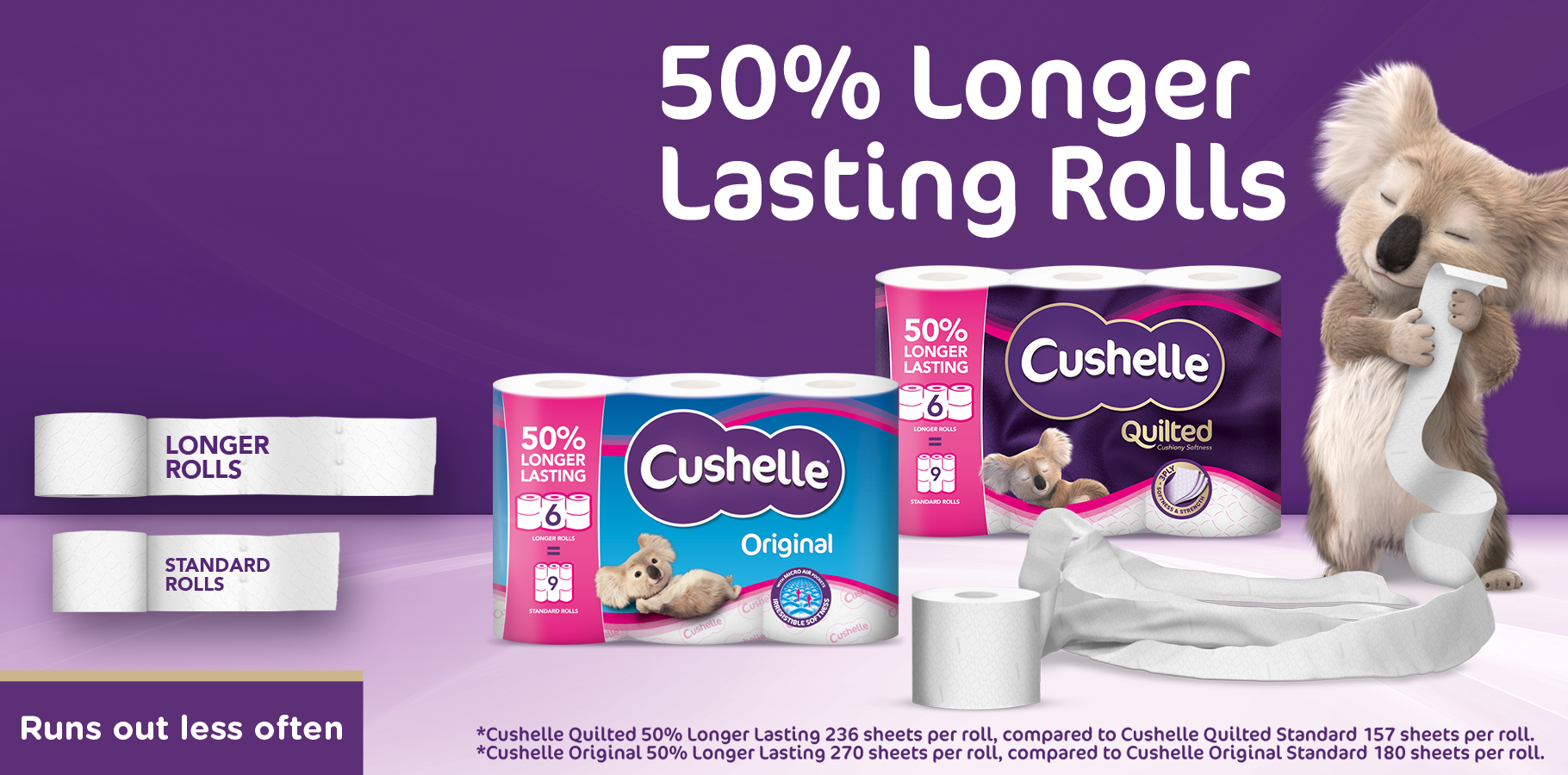 New Cushelle Longer Lasting Rolls
