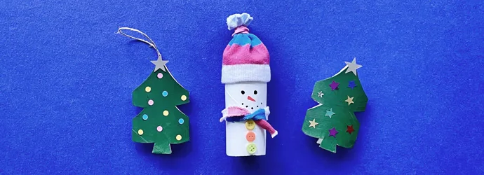 Making Festive Toilet Roll Christmas Decorations